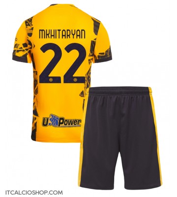 Inter Milan Henrikh Mkhitaryan #22 Terza Maglia Bambino 2024-25 Manica Corta (+ Pantaloni corti)